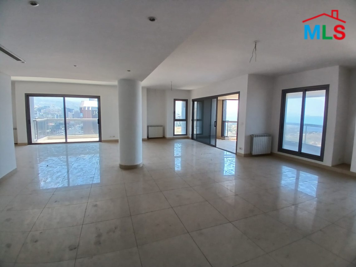 Spacious Apartment With Open Sea View & Mountain View For Sale In Dbayeh