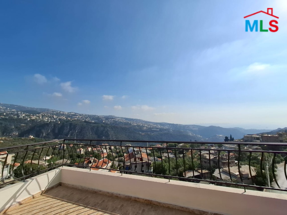Spacious Duplex with Mountain & Sea view For Sale in Jeita