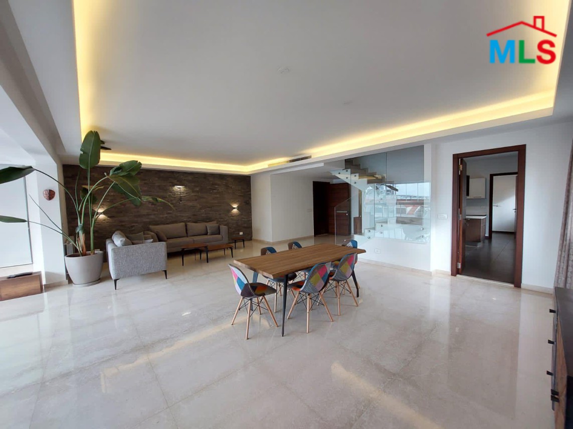 Fully Furnished Duplex With Terrace For Sale in A Calm Area in Mansourieh