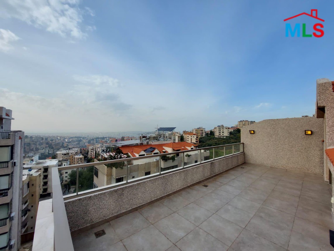 Fully Furnished Duplex With Terrace For Sale in A Calm Area in Mansourieh