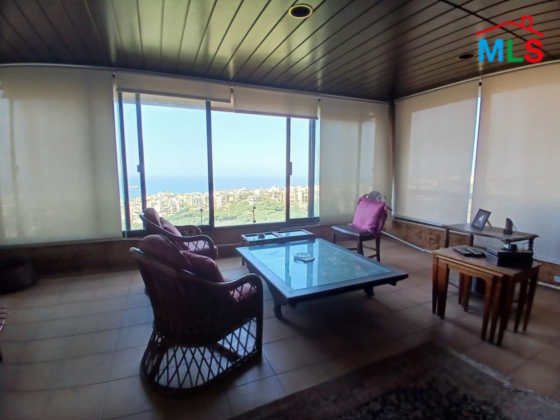 Spacious Apartment With Open Seaview For Sale in Rabieh