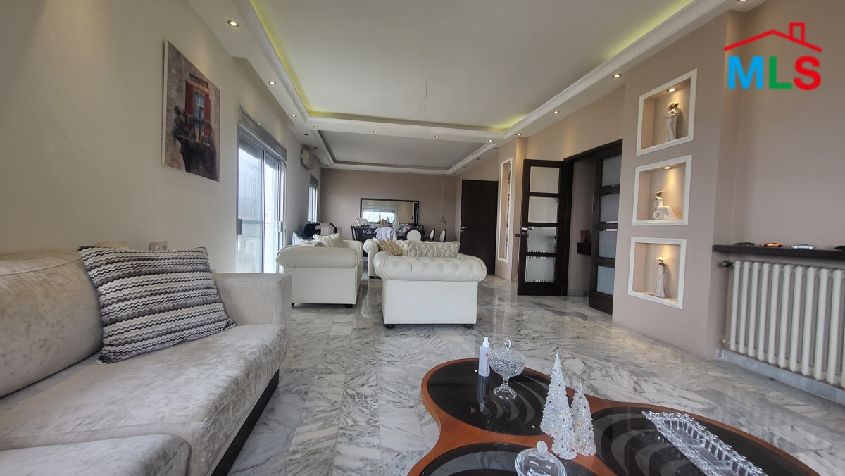 Decorated Apartment With Panoramic Seaview For Sale in Haret Sakher