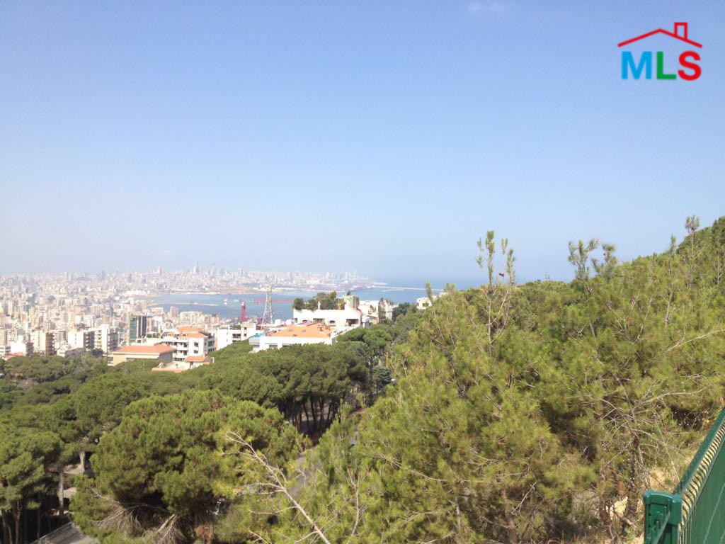 1,308 SQM Unique Land For Sale With Panoramic View In A Prime Location In Rabieh