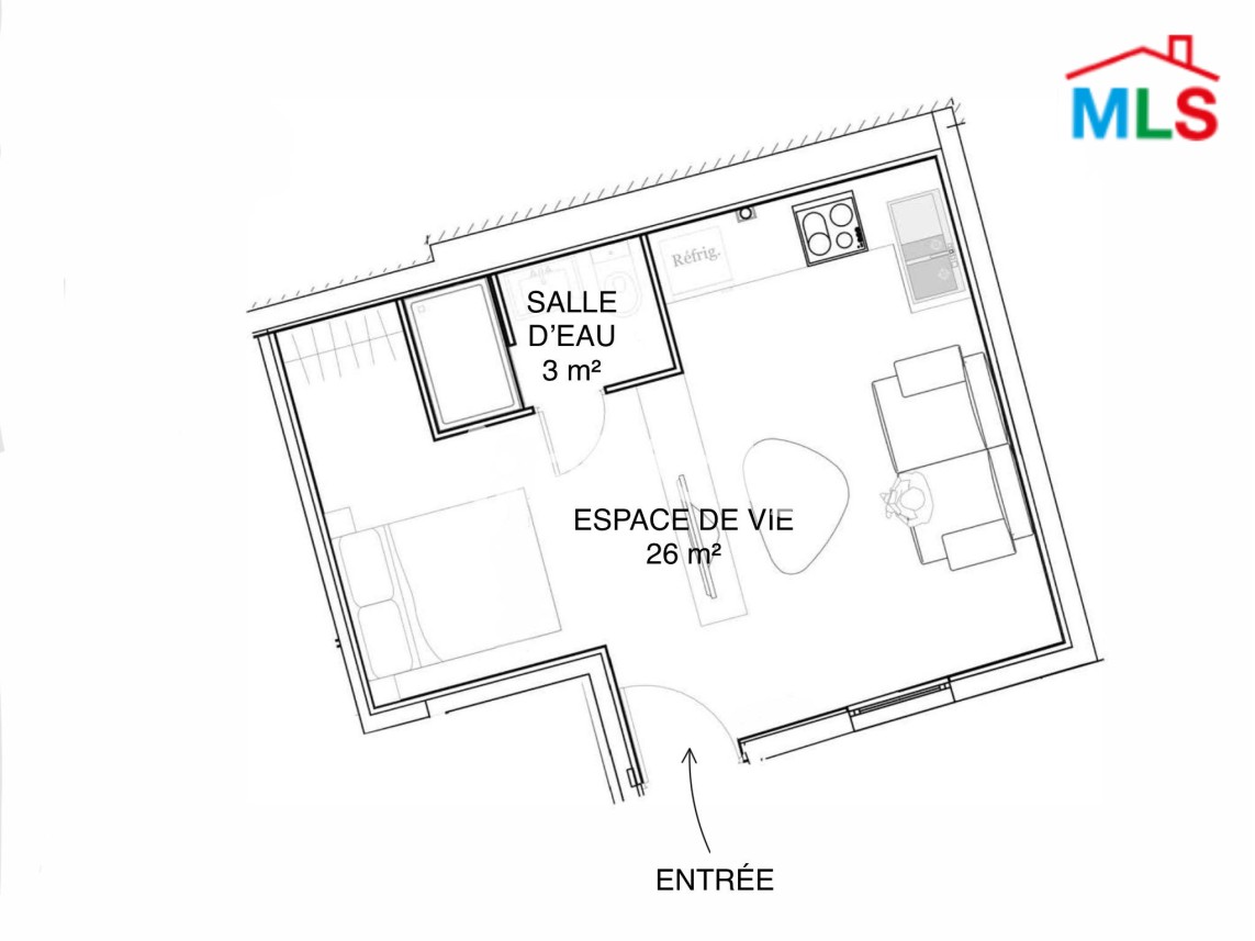 STUDIO FOR SALE l Ave. VERSAILLES, PARIS 16ème l FRANCE - 29m2