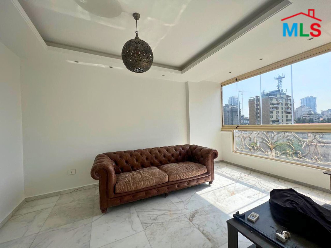 Bright & Sunny Apartment with City View For Sale in Achrafieh, Close to Monot
