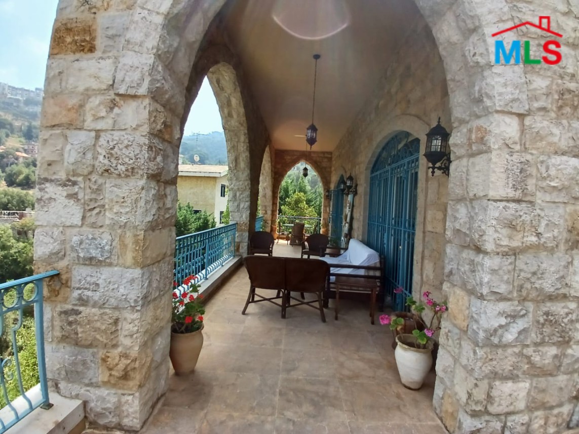 Fully Furnished Traditional Lebanese House With View For Sale In Beit Chabeb