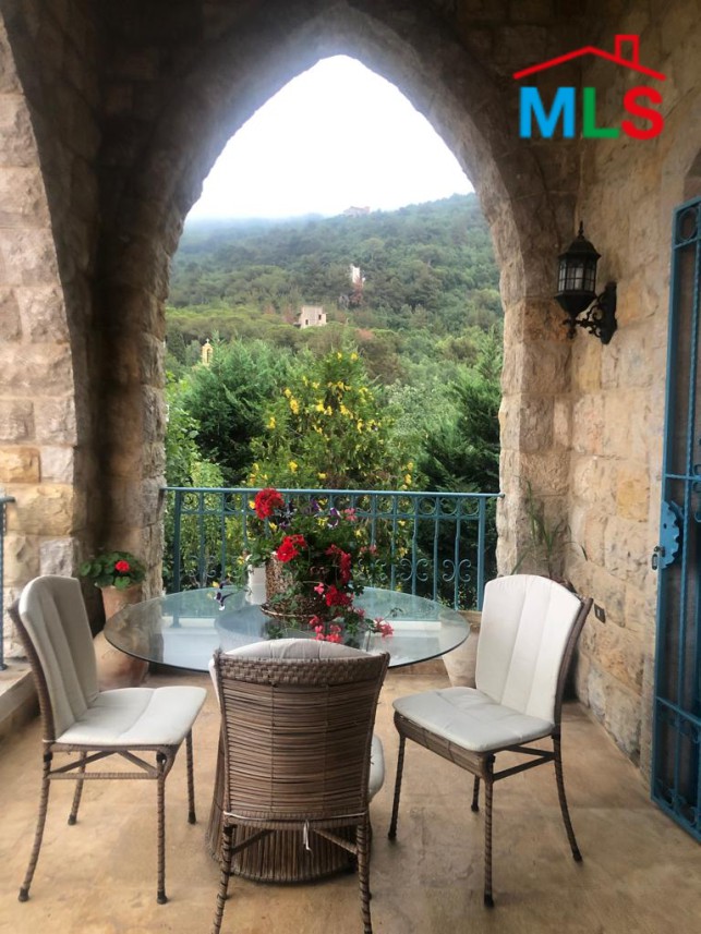 Fully Furnished Traditional Lebanese House With View For Sale In Beit Chabeb