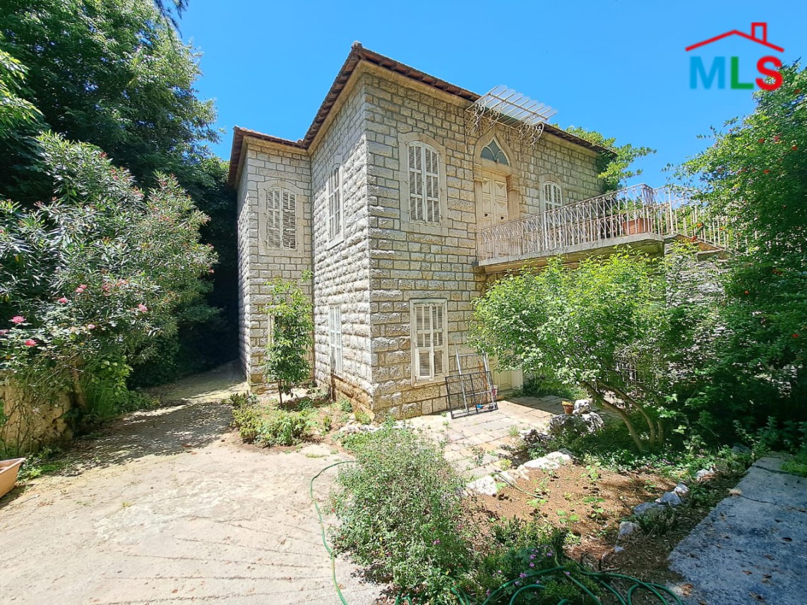 An Old Traditional House With Land & Partial View for Sale In Bikfaya