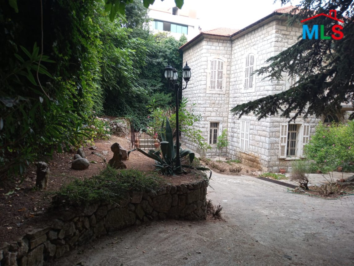 An Old Traditional House With Land & Partial View for Sale In Bikfaya