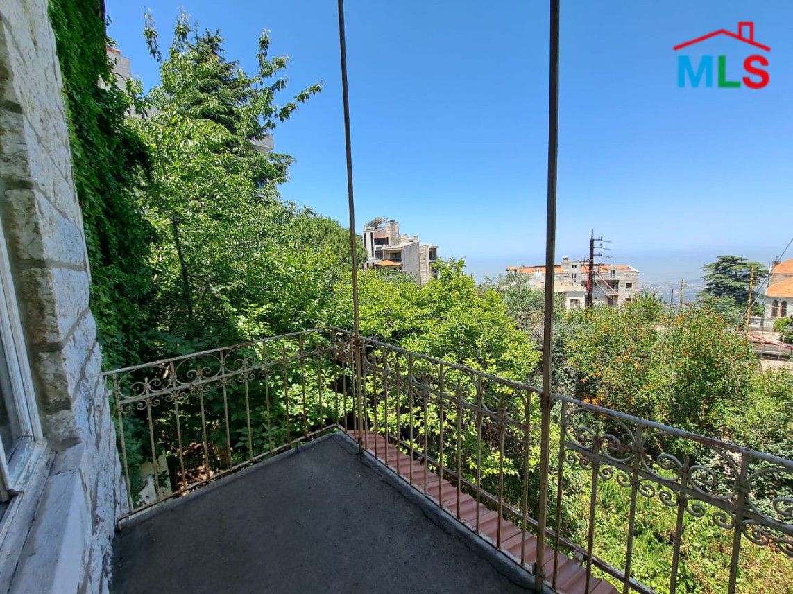 An Old Traditional House With Land & Partial View for Sale In Bikfaya