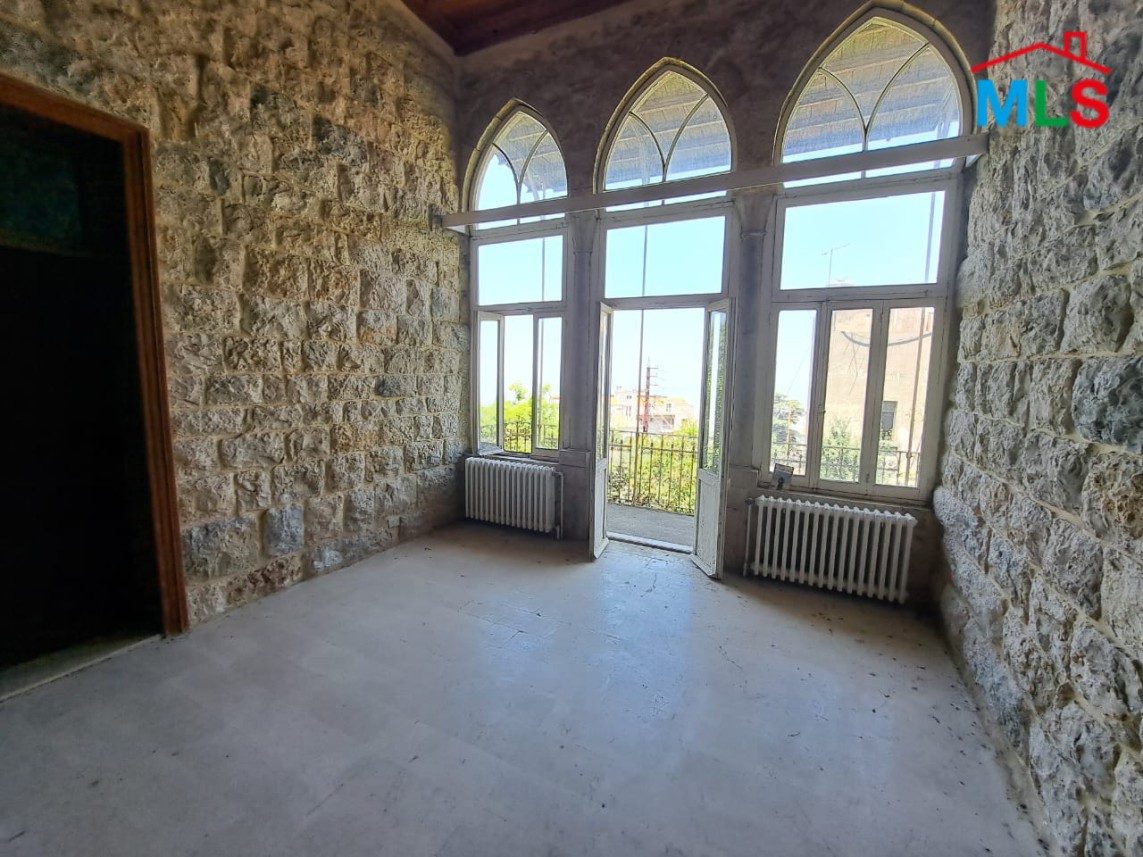 An Old Traditional House With Land & Partial View for Sale In Bikfaya