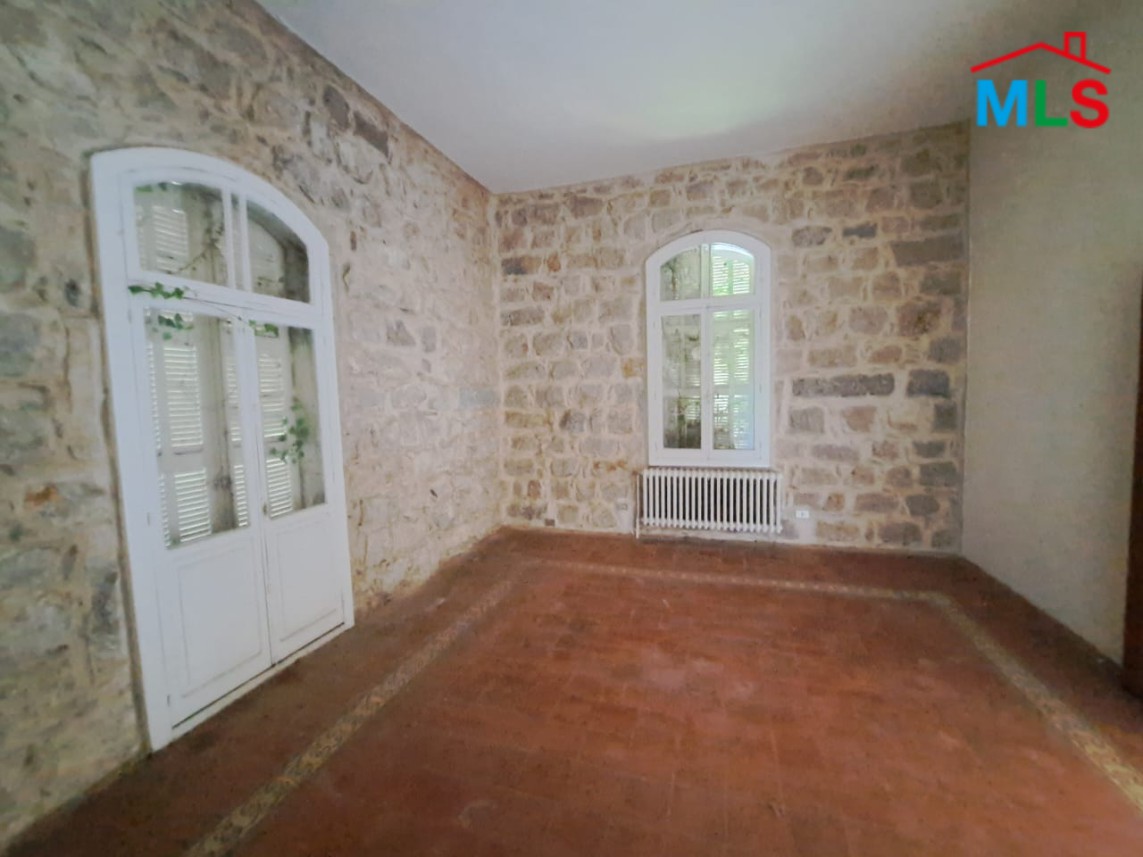 An Old Traditional House With Land & Partial View for Sale In Bikfaya