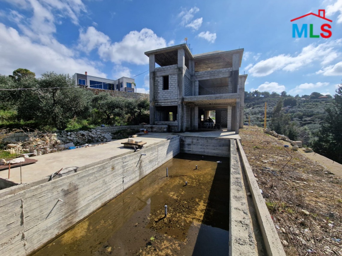 Core & Shell Villa With Pool for Sale in Mrah Chedid, Batroun