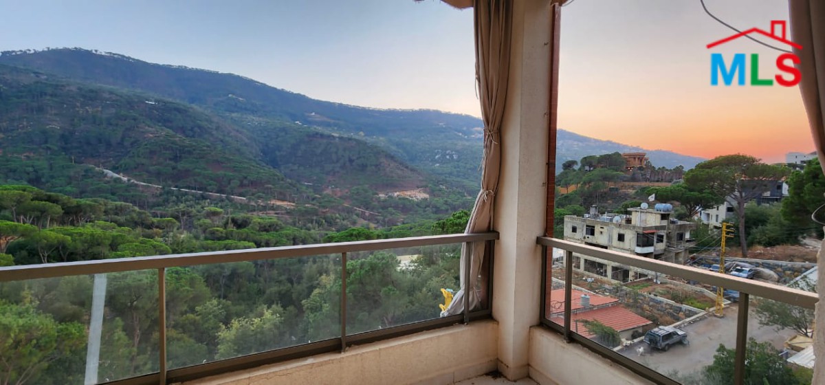 Spacious Apartment With Great Green View for Sale In Baabdat